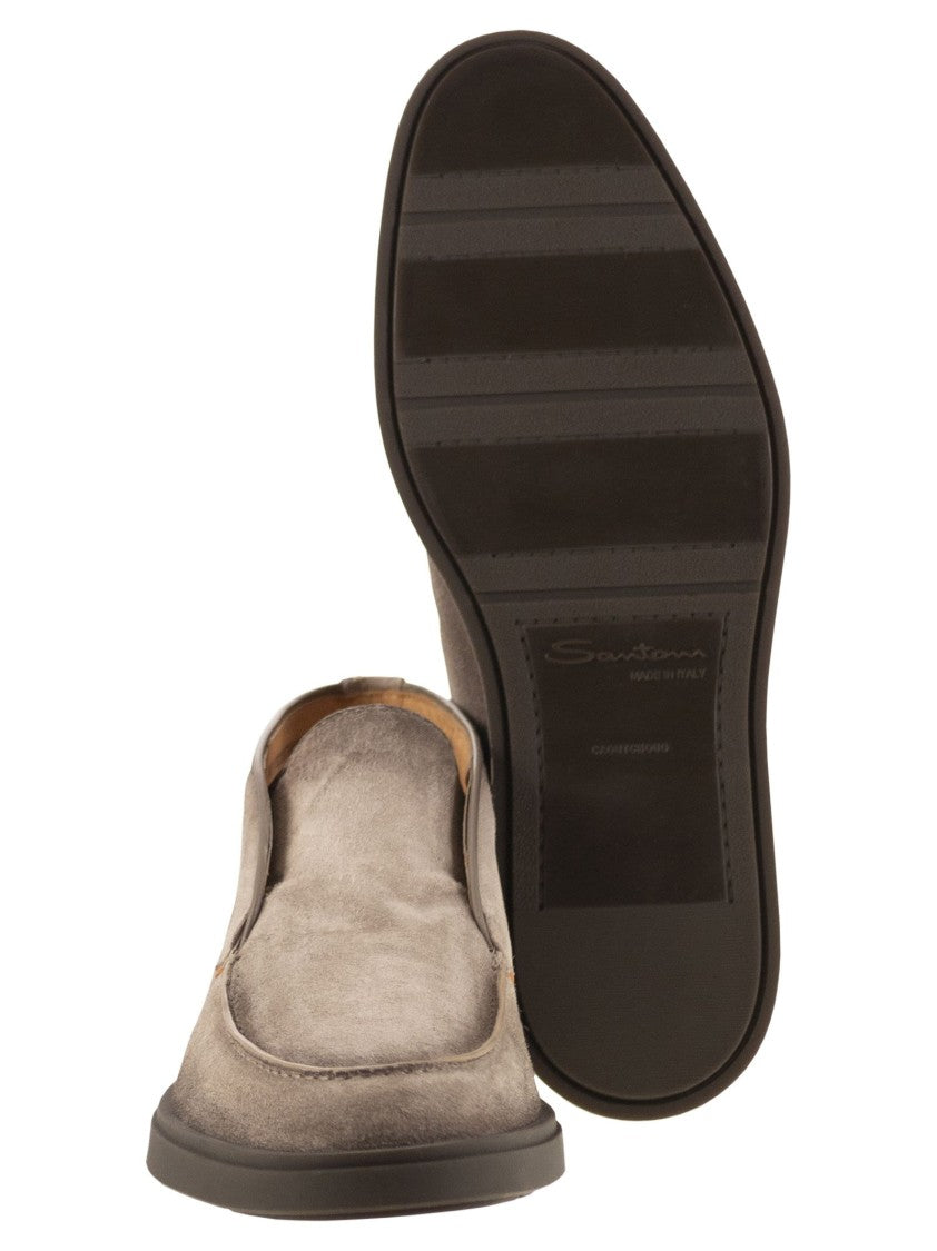 Santoni Suede Leather Desert Boot