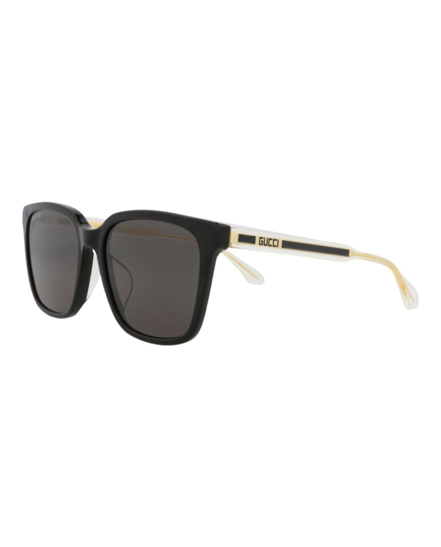 Gucci Square-Frame Recycled Acetate Sunglasses With Saddle Nose Bridge