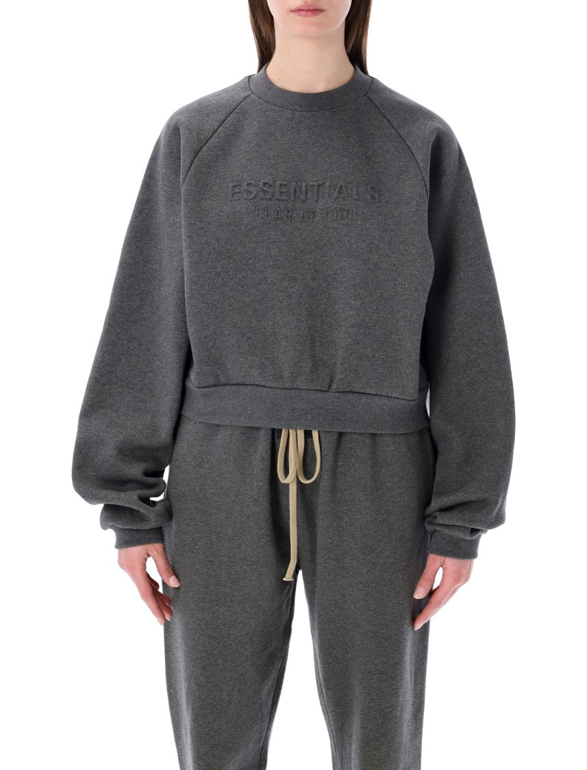 Fear Of God Essentials Grey 90’S Raglan Crewneck Sweatshirt