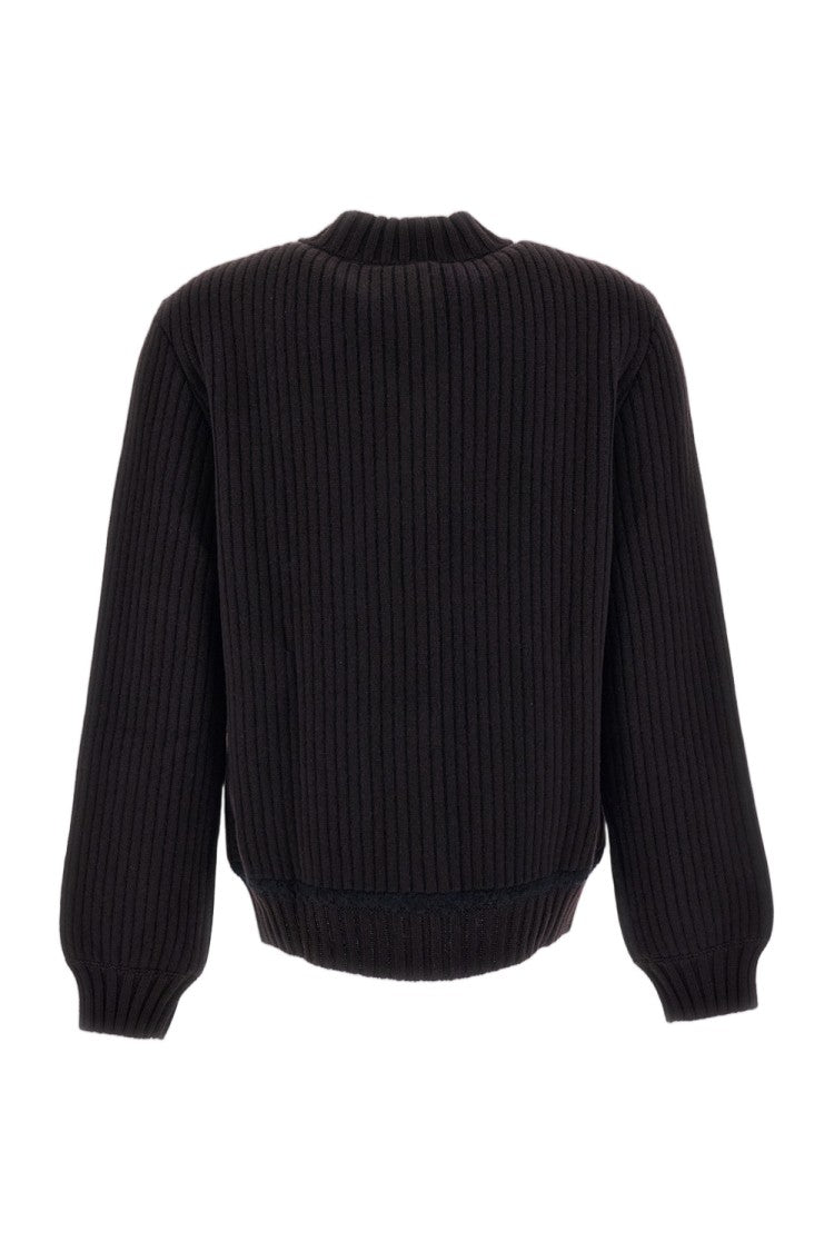 Barrie Brown / Green Color Block Cashmere Cardigan