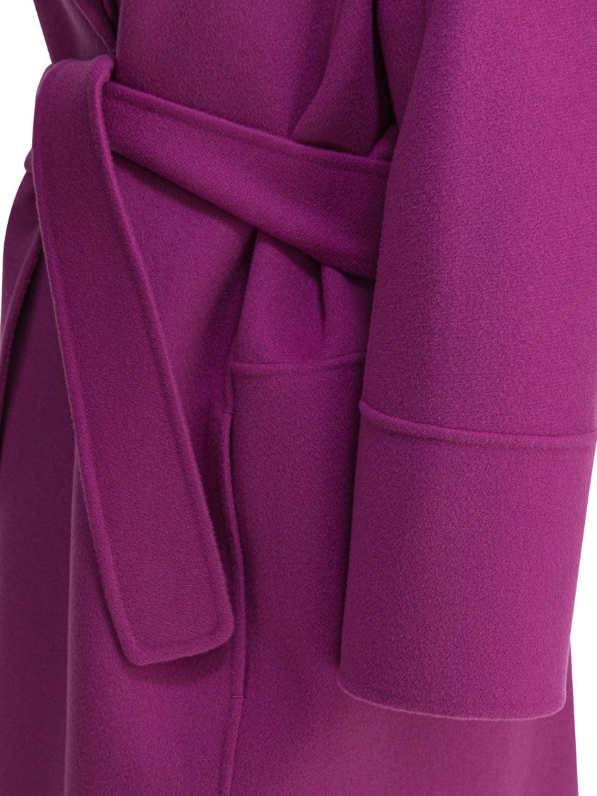 Max Mara Mid-Length Fuchsia Wool Coat
