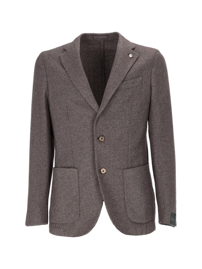 Brando-Lubiam Tailored Herringbone Jacket With Structured Silhouette