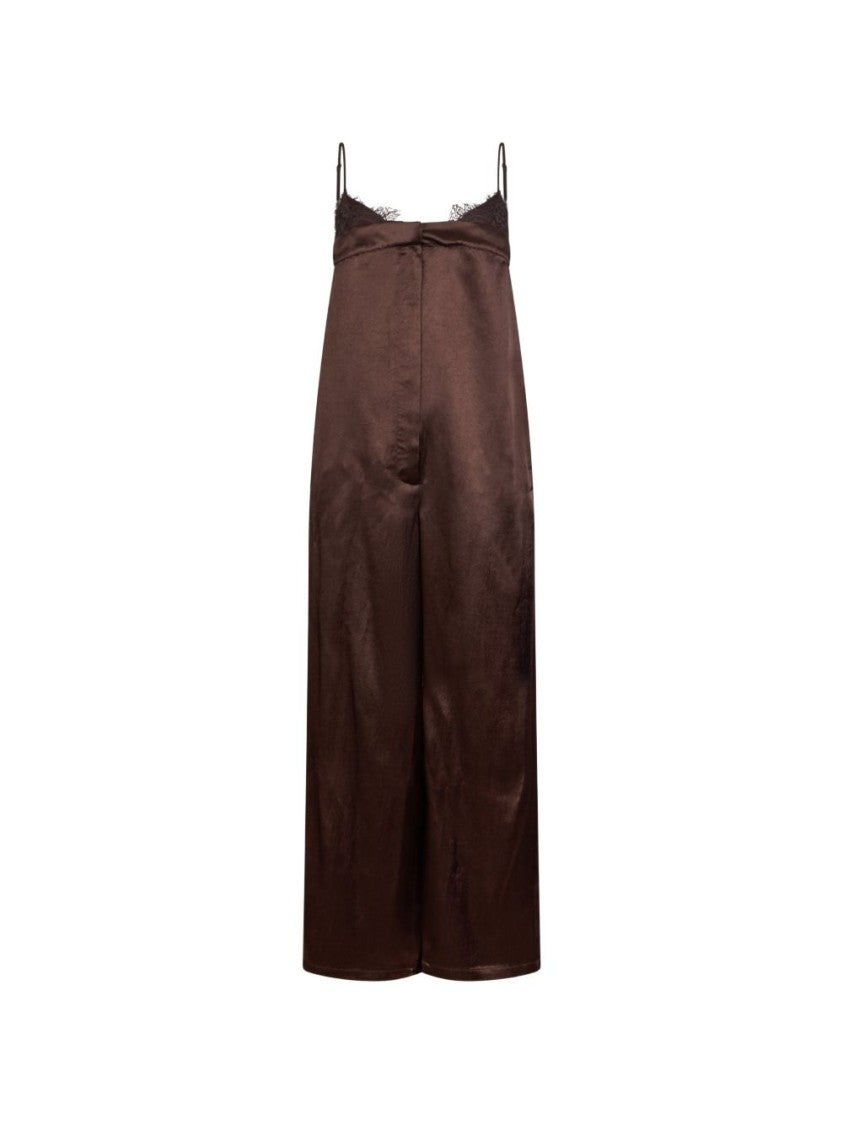 Liu Jo Brown Lace Trim Spaghetti Strap Day Dress