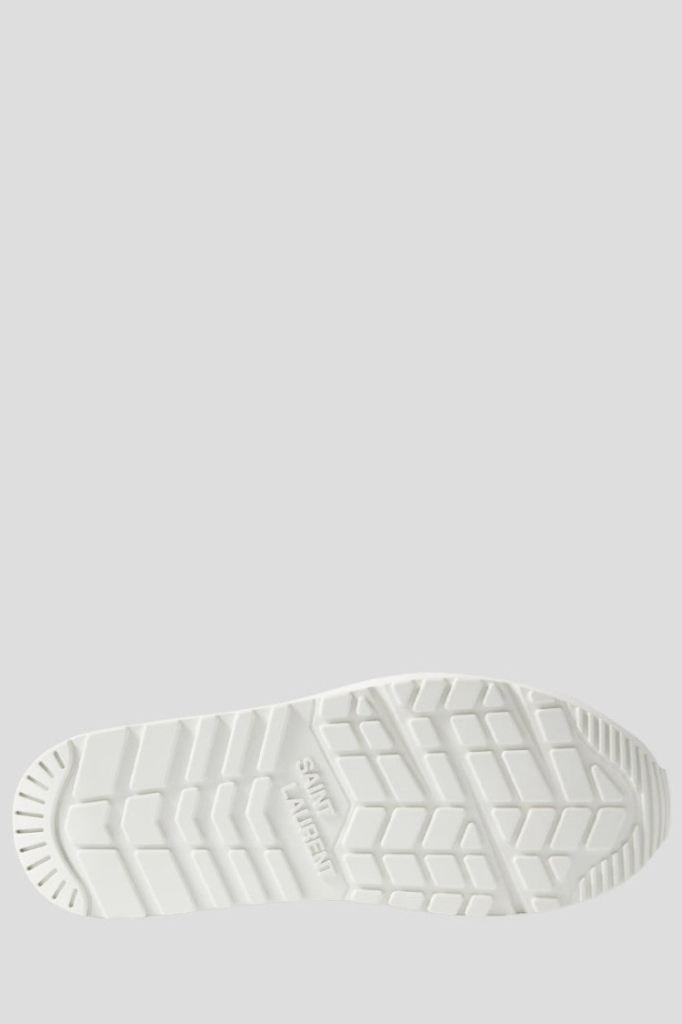 Saint Laurent Leather Sneakers In White