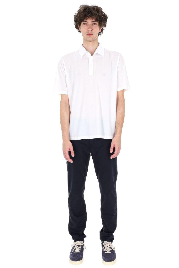 Herno White Ultralight Technical Fabric Polo Shirt