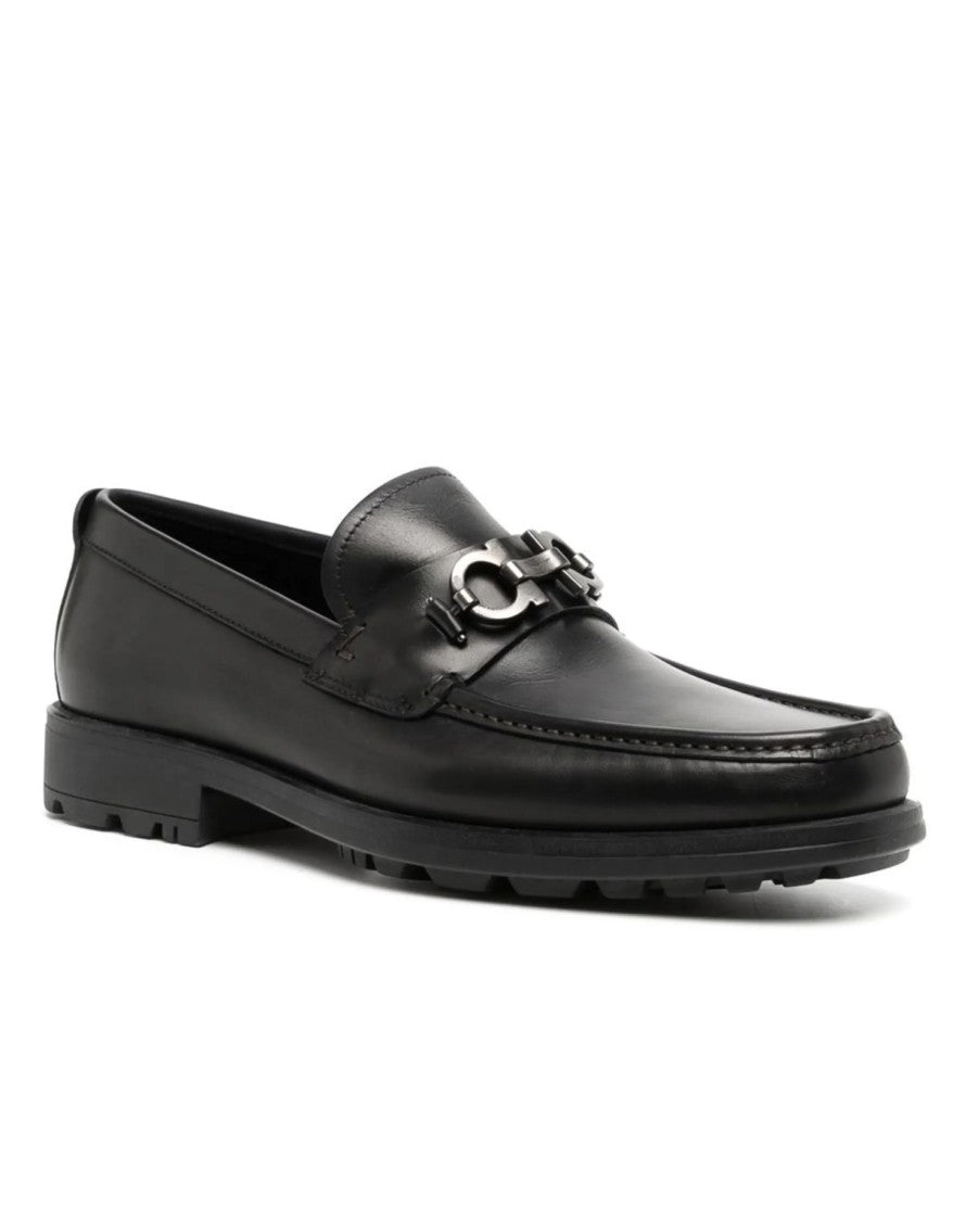 Ferragamo Classic Black Flat Shoes