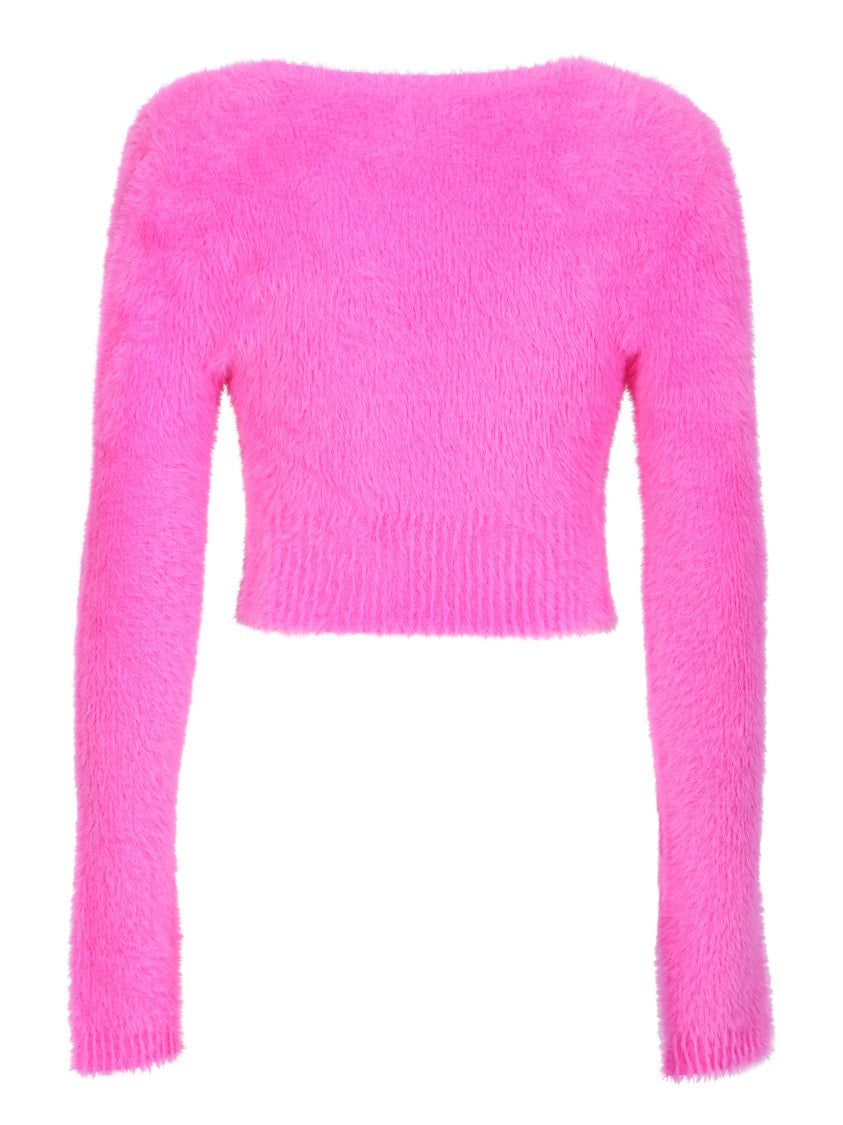 Jacquemus Pink Cropped Cardigan