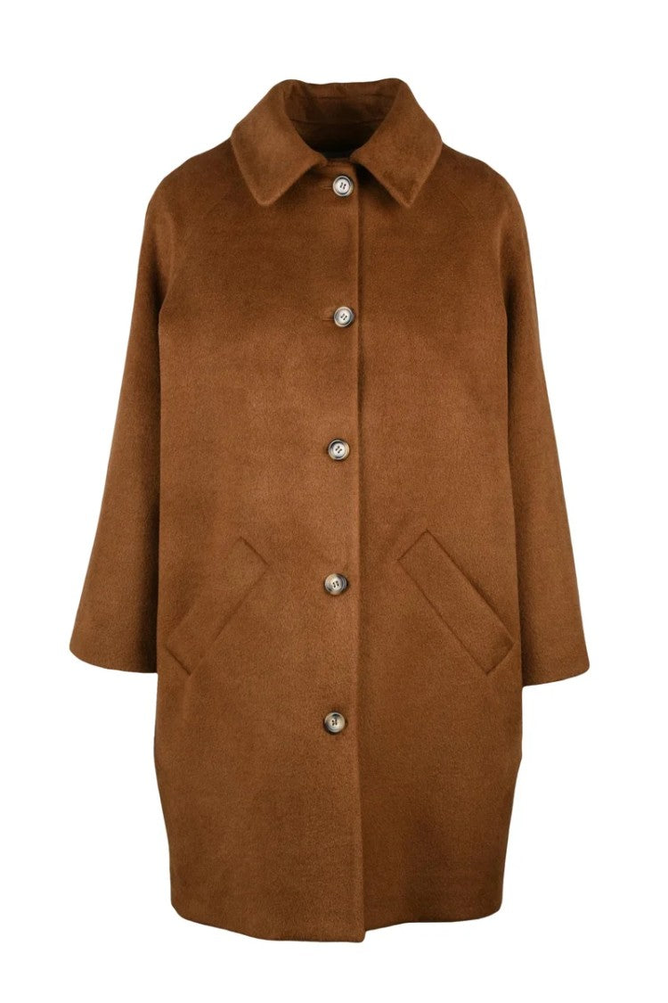 Guttha Brown Guttha Coat With Classic Collar