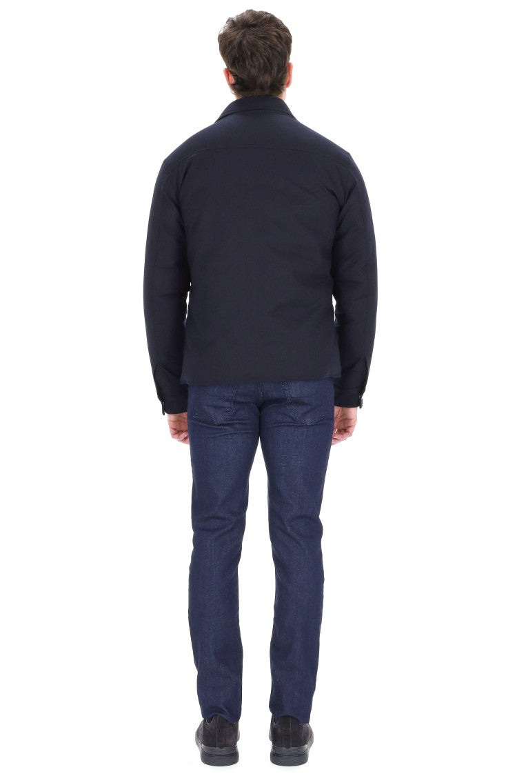 Eleventy 14 Micron Wool Snap-Button Jacket