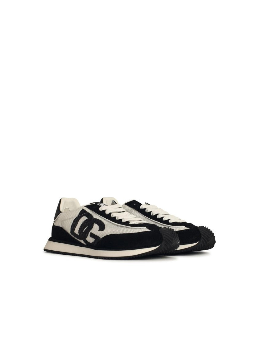 Dolce & Gabbana 'Cushion' White Leather Blend Sneakers