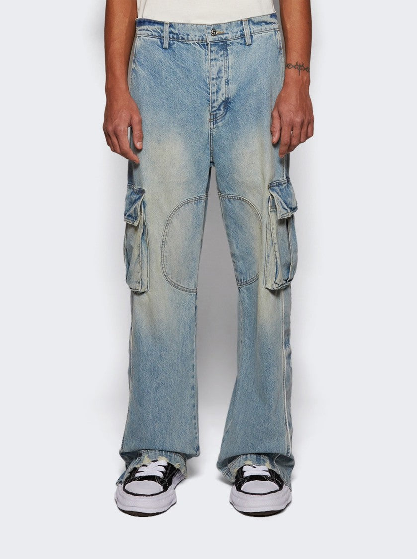 Nahmias Track Logo Cargos Jeans Ligth Wash