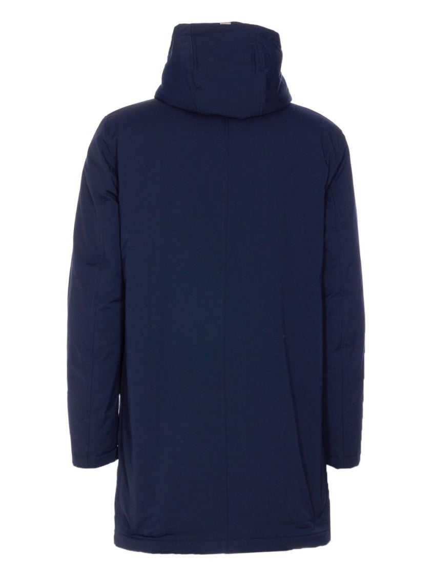 Herno Contemporary Blue Parka Plush Fur-Lined Hood