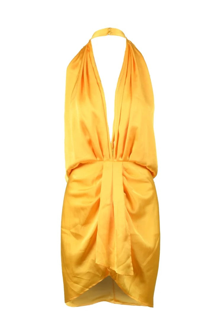 Nine Minutes Polyester And Elastane Dress - Black/Orange