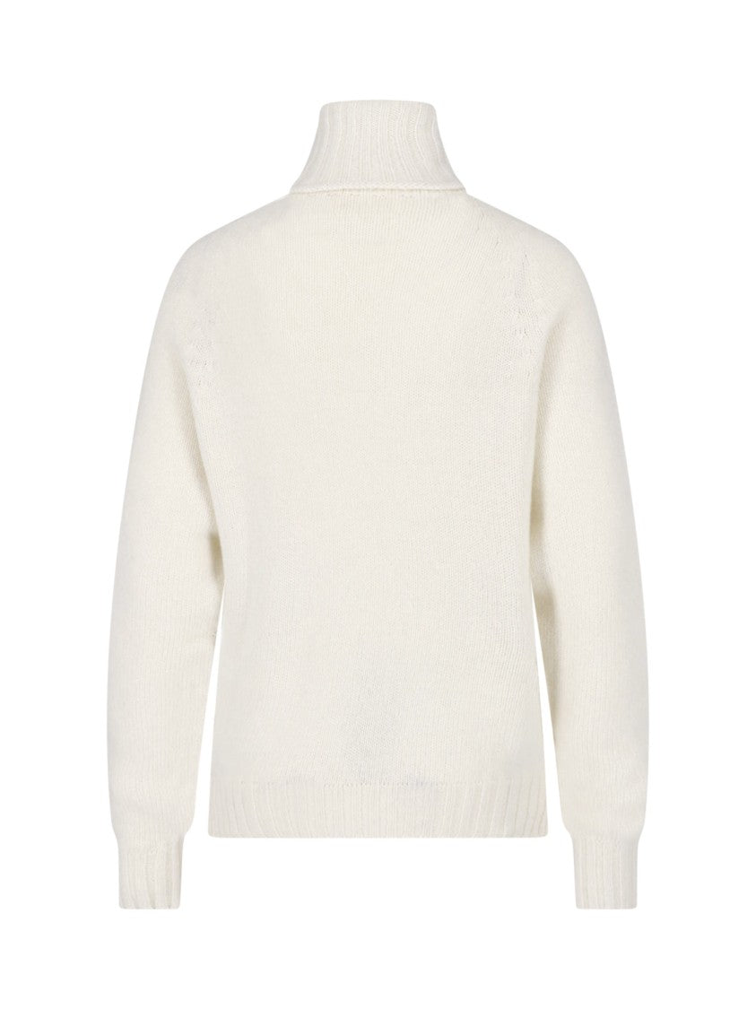 Ma'ry'ya Cashmere-Wool High Neck Ribbed Turtleneck