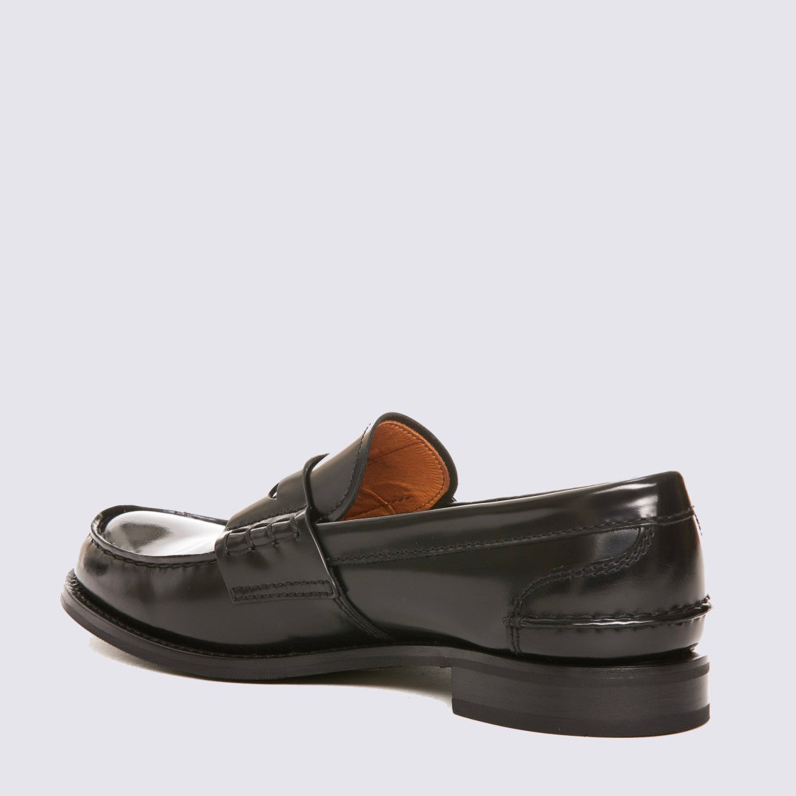 Church's Polished Leather Penny Loafers With Detailed Stitching