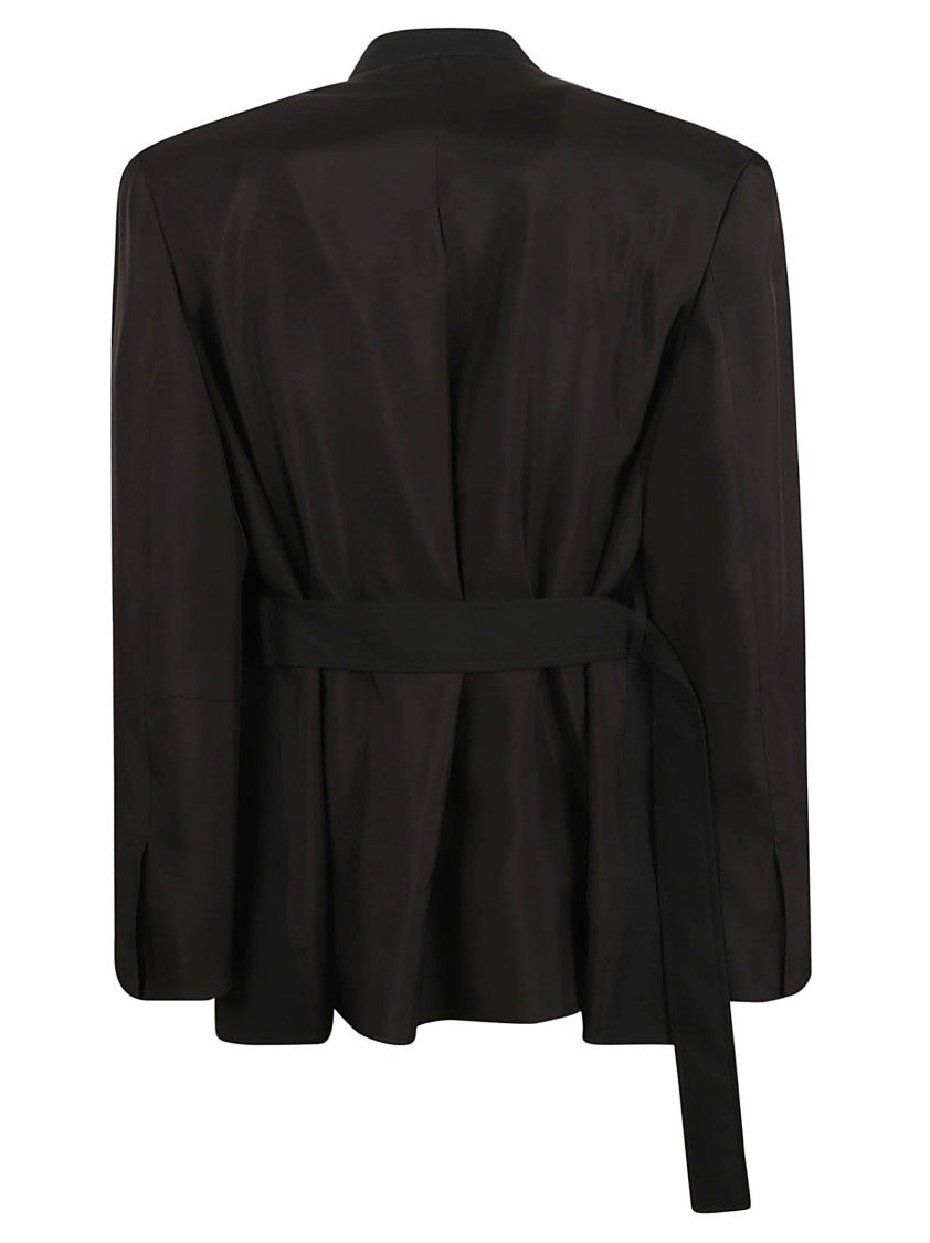 Jil Sander Tailored Black Jacket With Deep V-Neckline