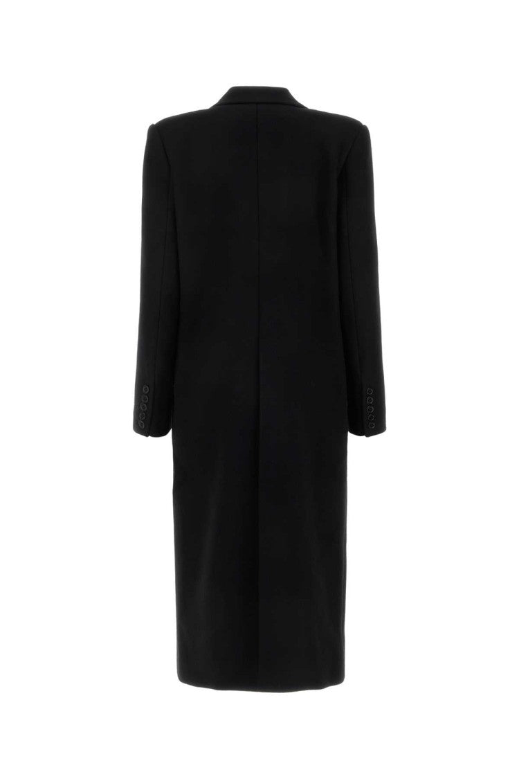 Alexandre Vauthier Black Wool Blend Coat