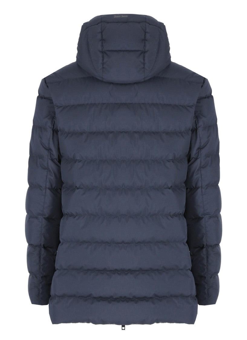 Herno Blue Quilted Down Jacket