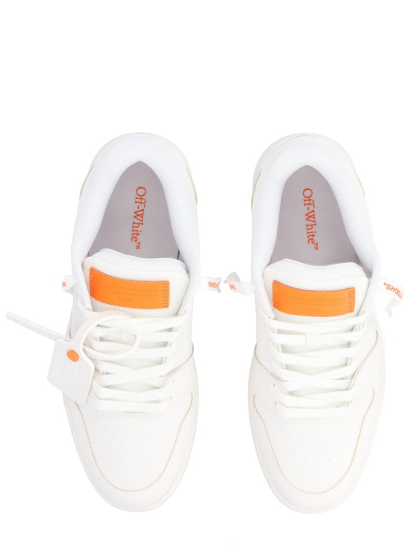 Off-White White Out Of Office Orange Accents Sneakers
