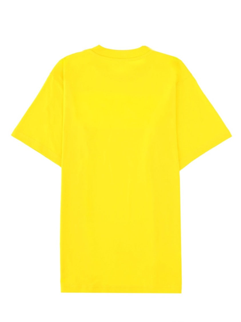 Moschino Yellow Crew Neck Logo T-Shirt