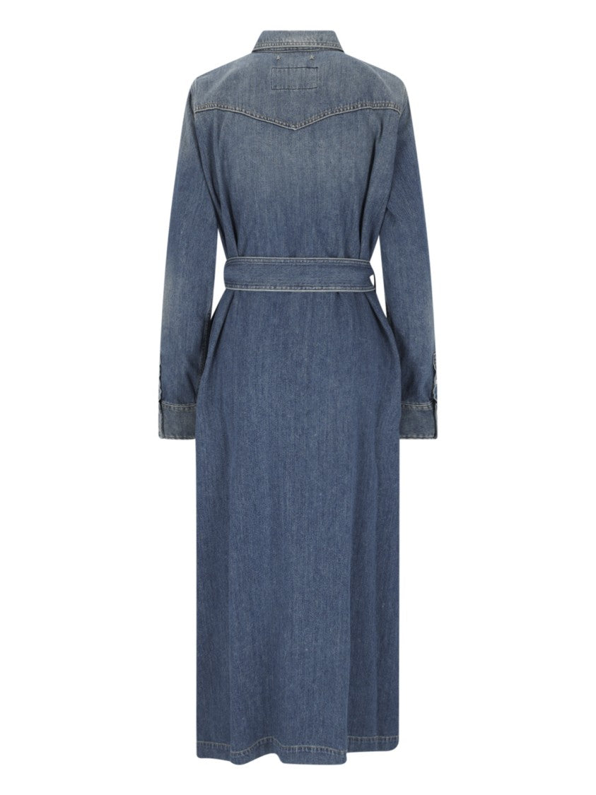 Golden Goose Denim Maxi Shirt Dress – Blue