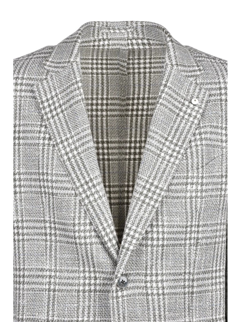 L.B.M. 1911 Round Jacket Mixed Fibers - White/Green