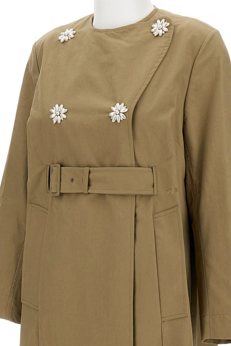 Simone Rocha Belted Long Multi Slit Trench Coat