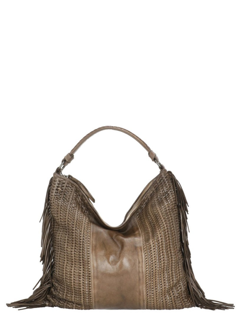 Reptile's House Spacious Brown Reptile's House Shoulder Bag