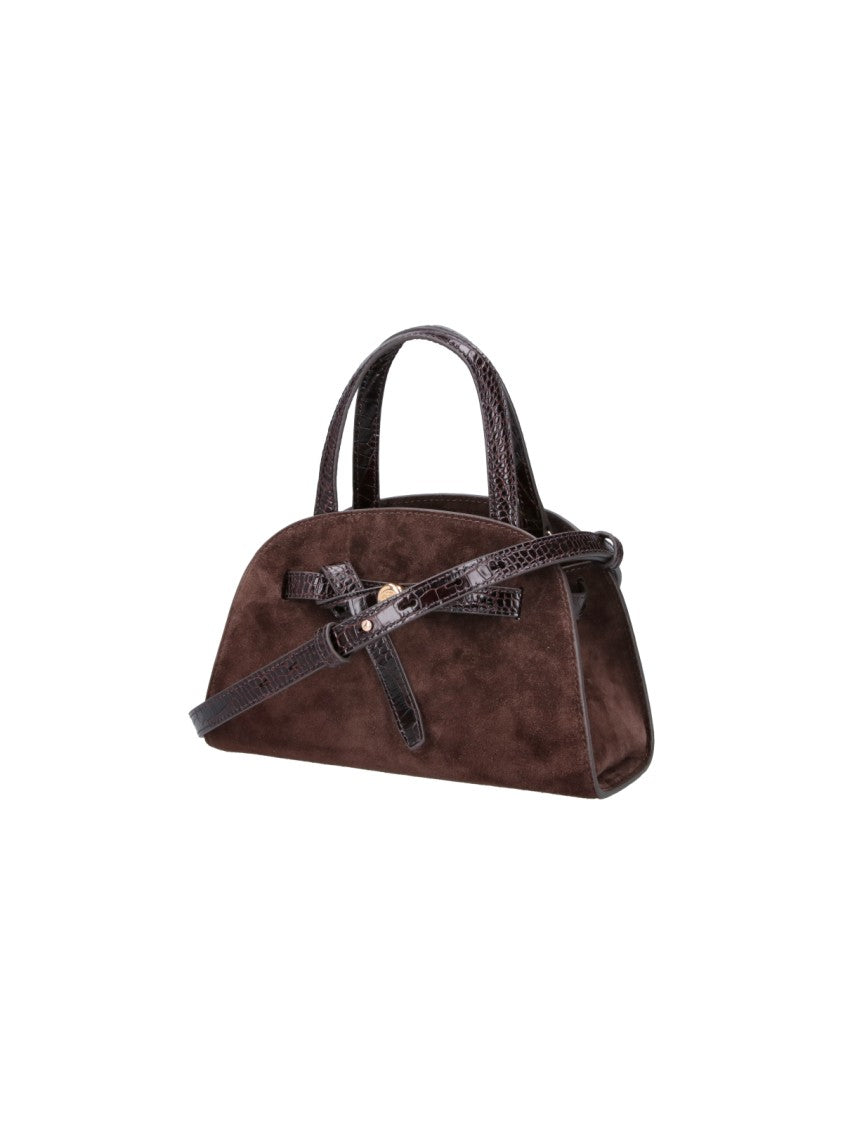 Tory Burch Brown Romy Small Calf Suede Handbag