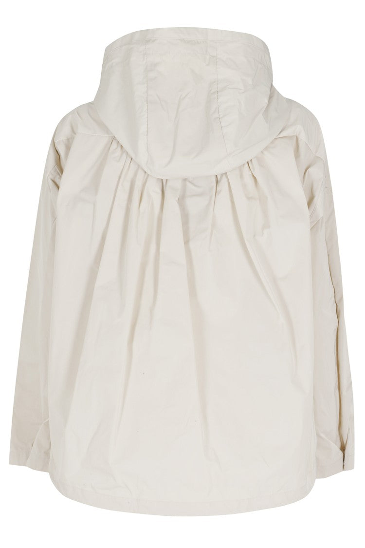 Oof Wear Cream Memory Hooded Drawstring Polyester Jacket