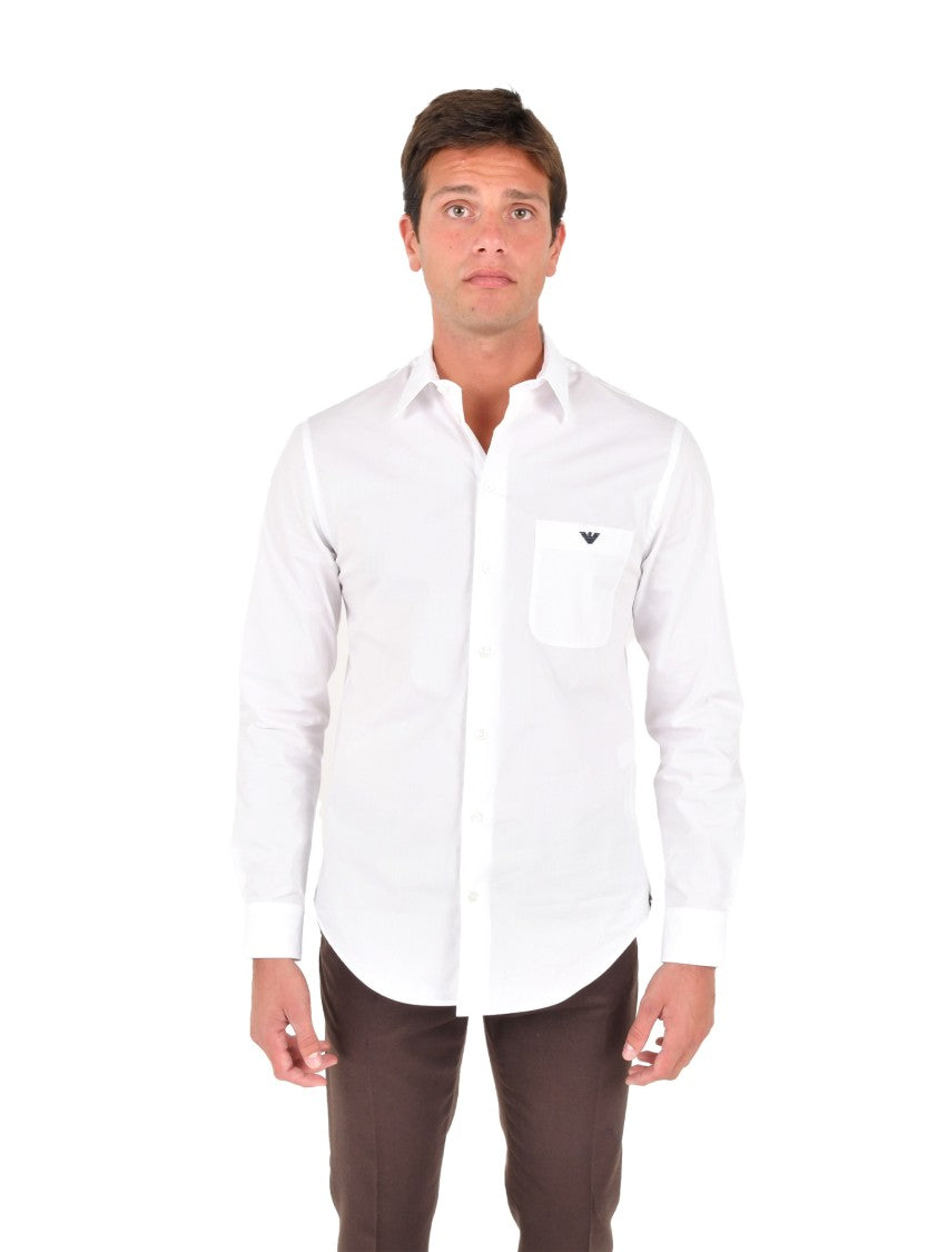 Emporio Armani Tailored White Long-Sleeve Shirt