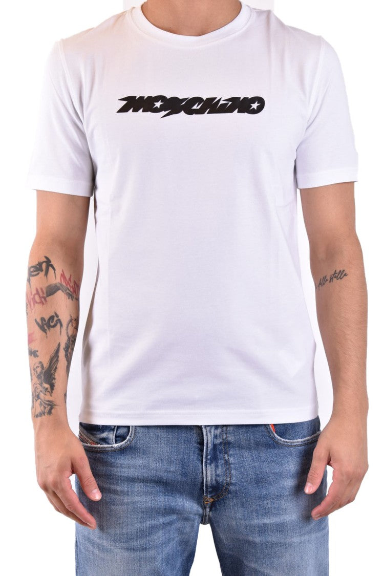 Moschino Classic Cotton T-Shirt With Iconic Moschino Logo For Men