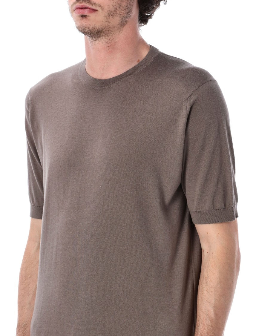 John Smedley Short-Sleeved Crew Neck Tee With Relaxed Fit