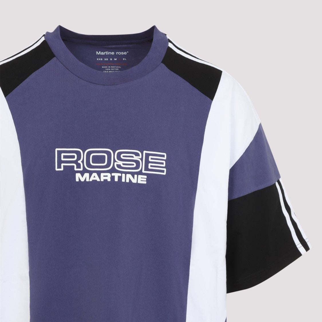 Martine Rose Color-Block T-Shirt With Bold Text Design