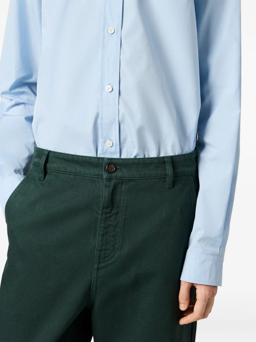 Miu Miu Light Blue Button-Up Classic Collar Shirt