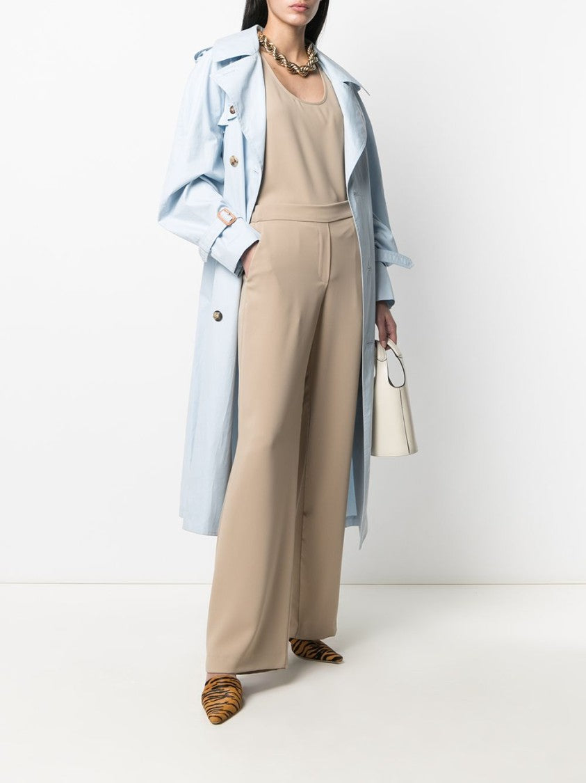 Parosh Wide-Leg Trousers With Clean Front