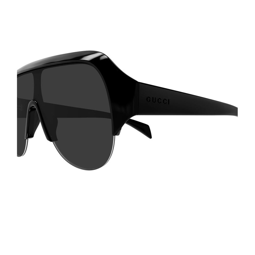 Gucci Oversized Pilot Mask Sunglasses With Distinctive Logo