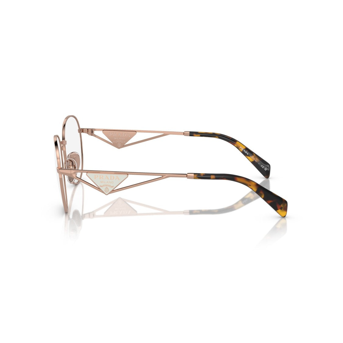 Prada 0Pr A50v Rose Gold Metal Frame Eyeglasses