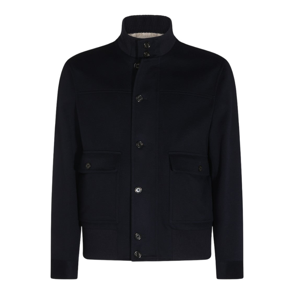 Lardini Casual Structured Ribbed Flap Pocket Jacket