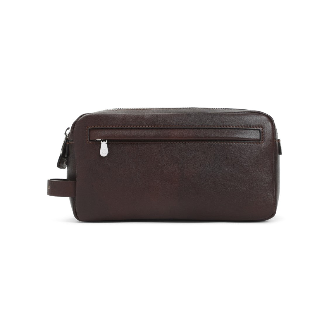Brunello Cucinelli Brown Leather Beauty Bag