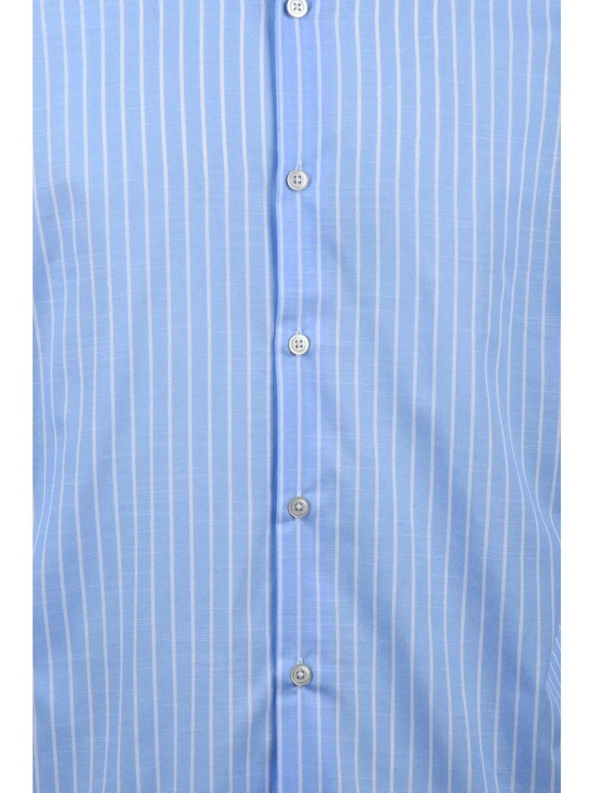 Ghirardelli Light Blue Striped Cotton Ghirardelli Shirt