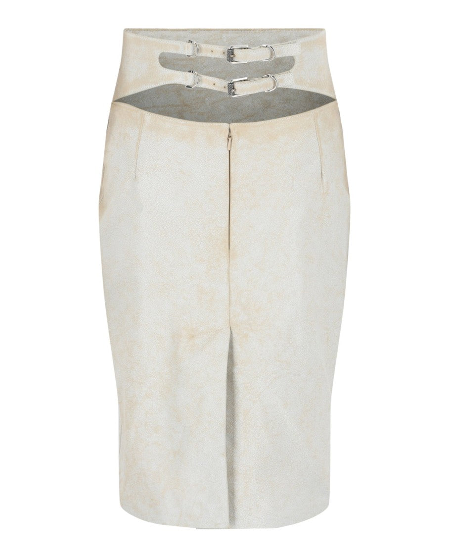 Givenchy Cutout Leather Pencil Skirt