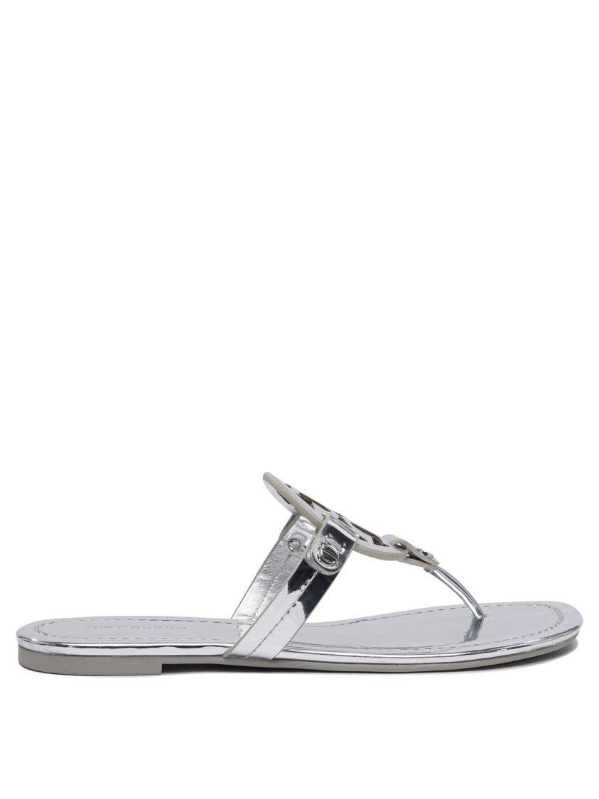 Tory Burch Silver Thong Sandals