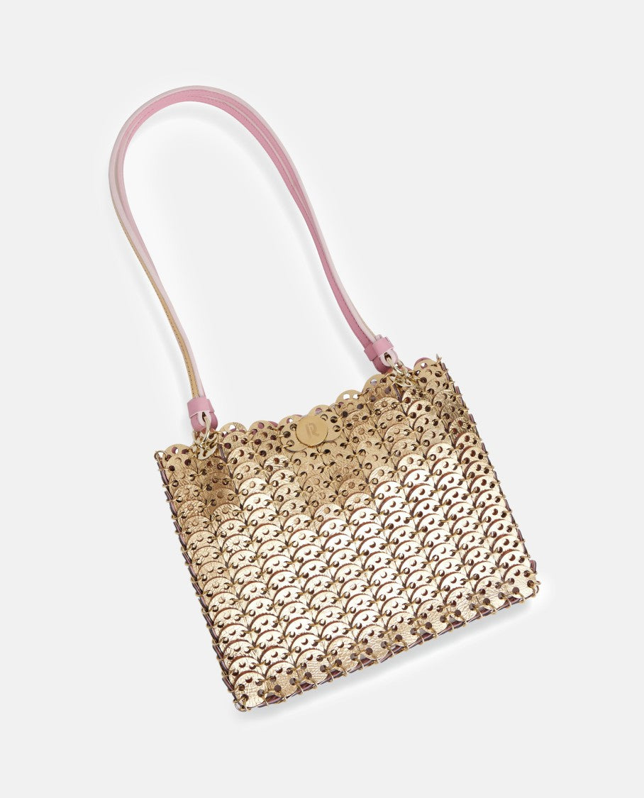 Rabanne Pink/Gold Structured Shopping Bag