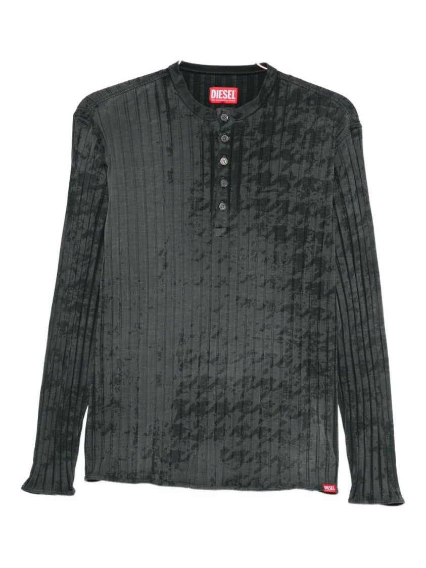 Diesel Ribbed Knit Long Sleeve Top