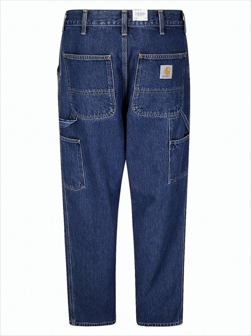 Carhartt Wip Straight-Leg Denim Pants With Contrast Stitching