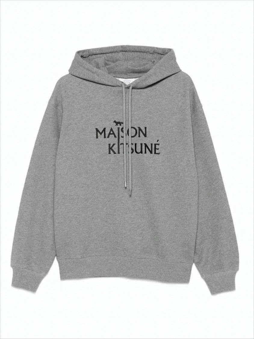 Maison Kitsuné Relaxed Fit Cotton Hoodie With Bold Logo