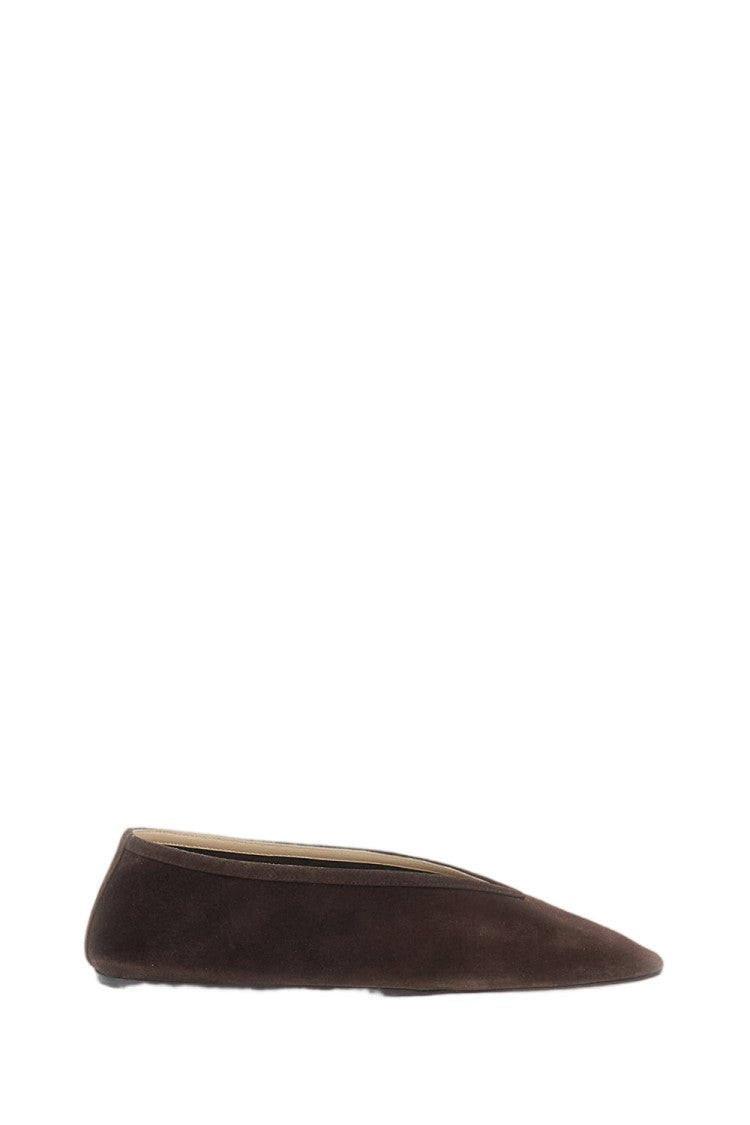 Le Monde Beryl Chocolate Suede Velvety Slipper Flats