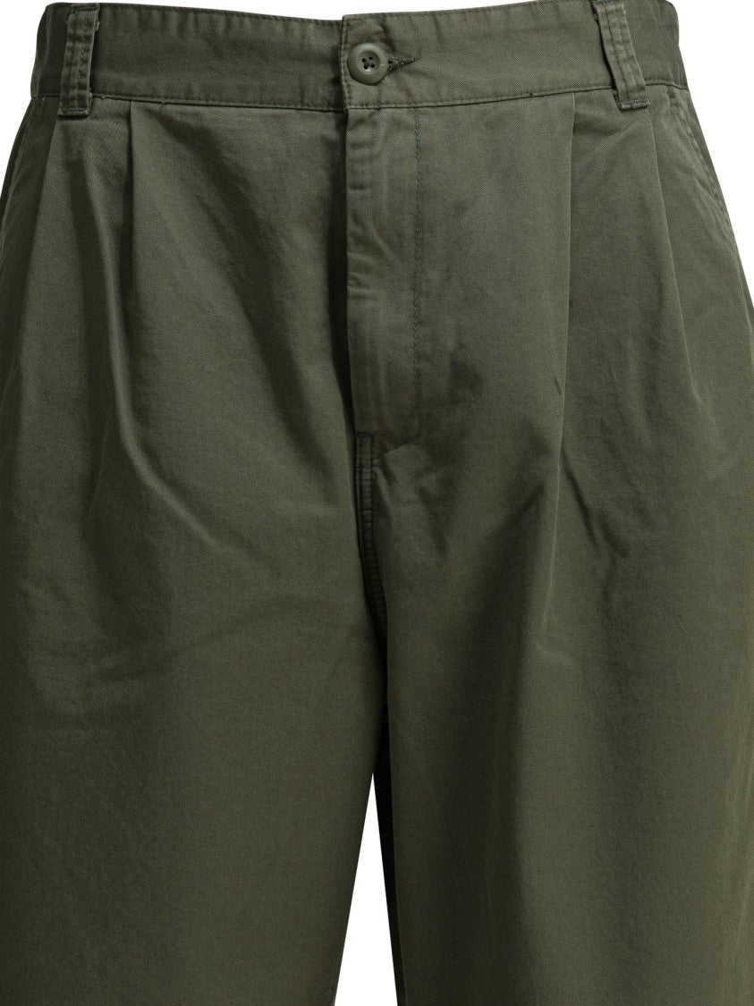 Carhartt Wip Pleated Front Trousers With Relaxed Fit And Elasticated Waistband