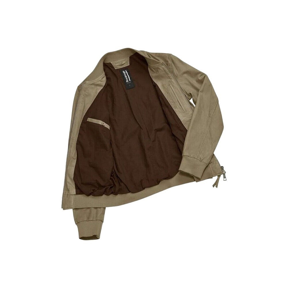 Bomboogie Vegetable Tanned Nappa Leather Bomber Jacket